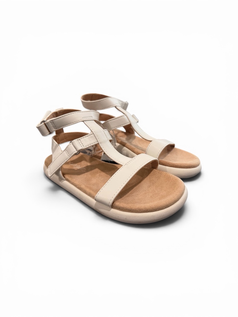Kids White Strappy Sandals
